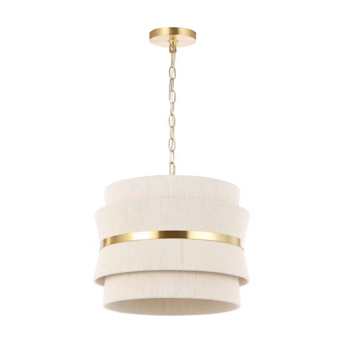 Willa 3 Light 16 Inch Pendant - Bleached Natural/Brass Gold - Safavieh | Target