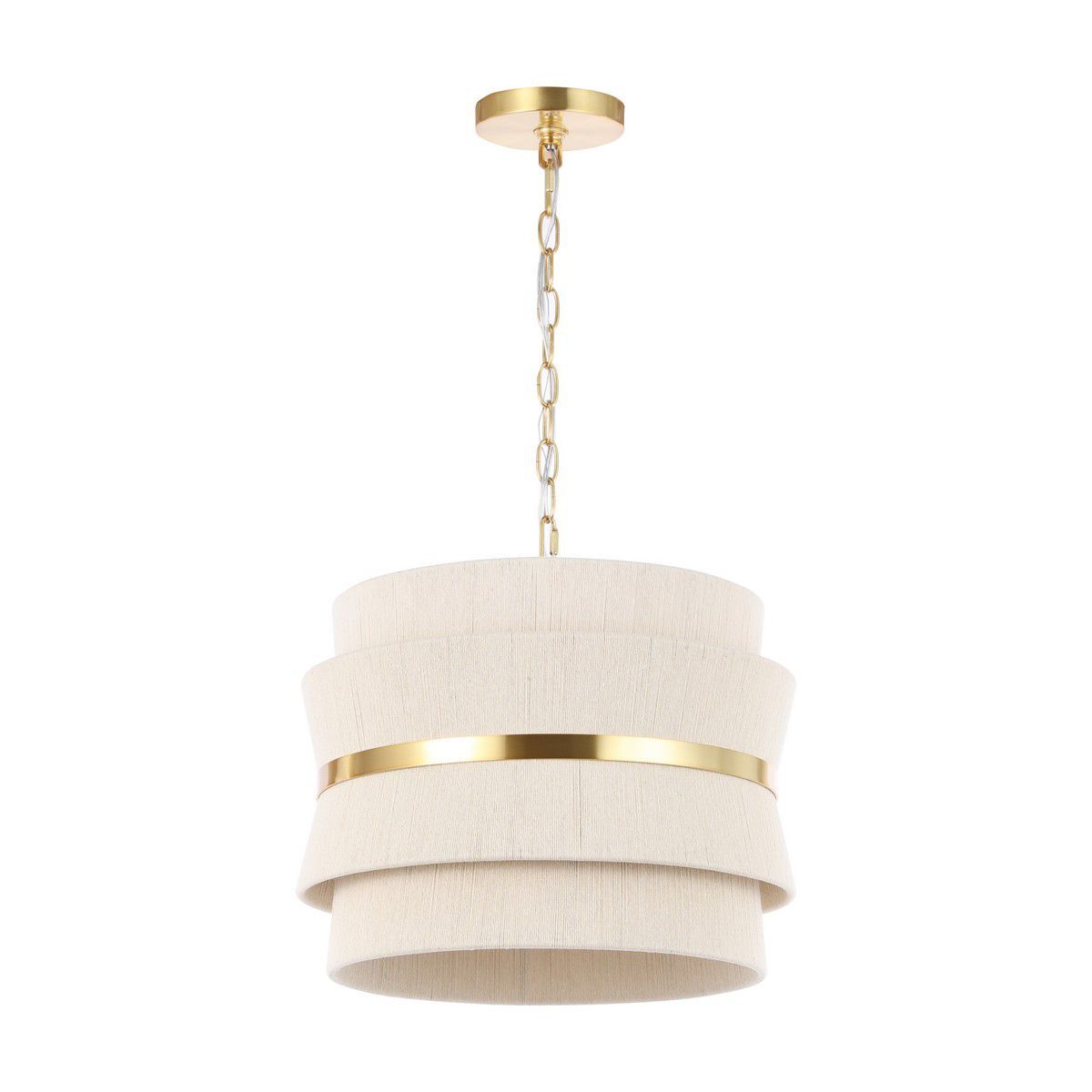 Willa 3 Light 16 Inch Pendant - Bleached Natural/Brass Gold - Safavieh | Target