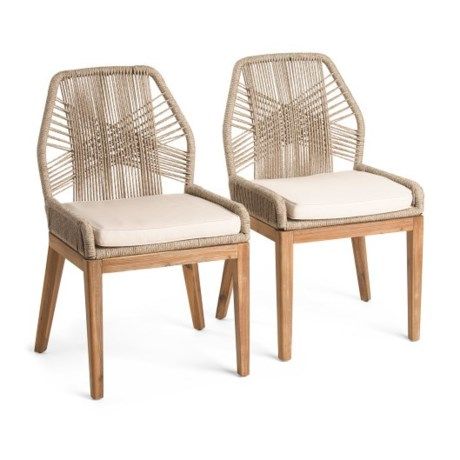 Lillian August Home Rope Cross-Weave Dining Chairs - Set of 2 | Sierra