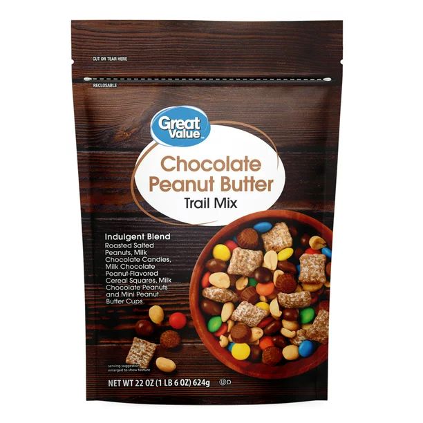 Great Value Chocolate Peanut Butter Trail Mix, 22 oz - Walmart.com | Walmart (US)