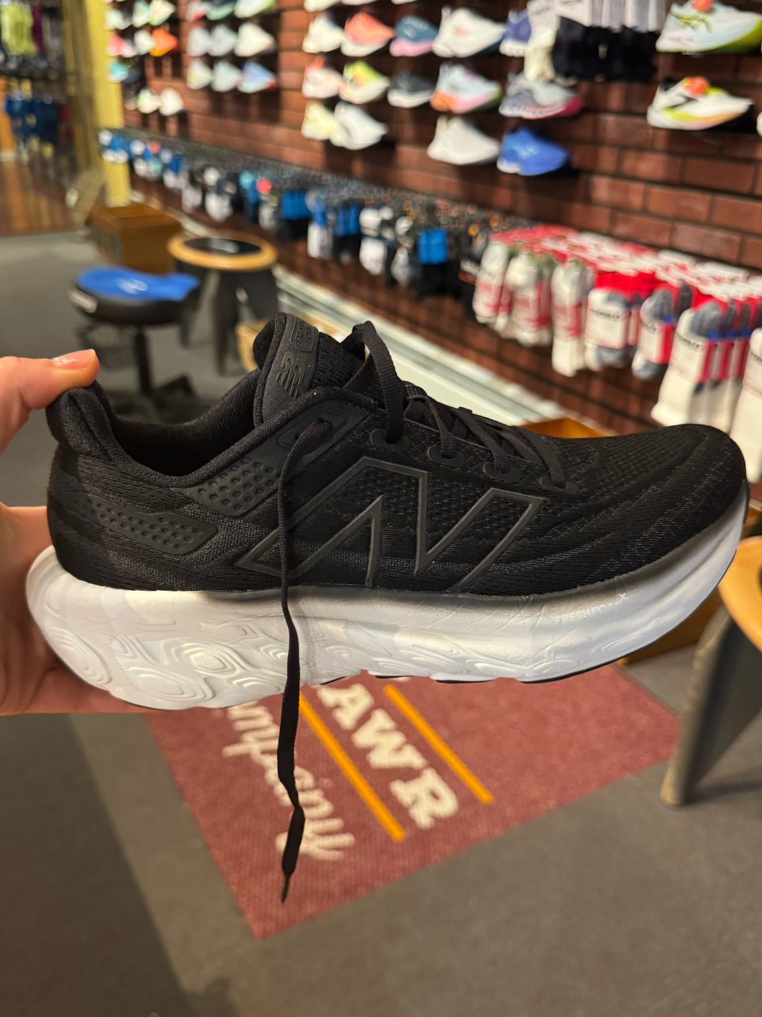 Cushiony and comfy 

Size up a full size of your normal shoe size. Or .5 size from your sneaker size. (I wear a 9 in shoes, a 9.5 in sneakers and a 10 in running shoes, including these). 

#LTKfitness #LTKshoecrush #LTKActive
