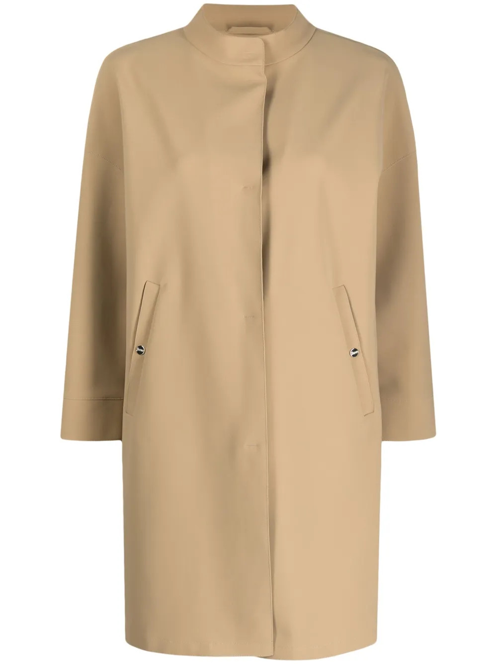 Herno single-breasted long-sleeve Coat - Farfetch | Farfetch Global