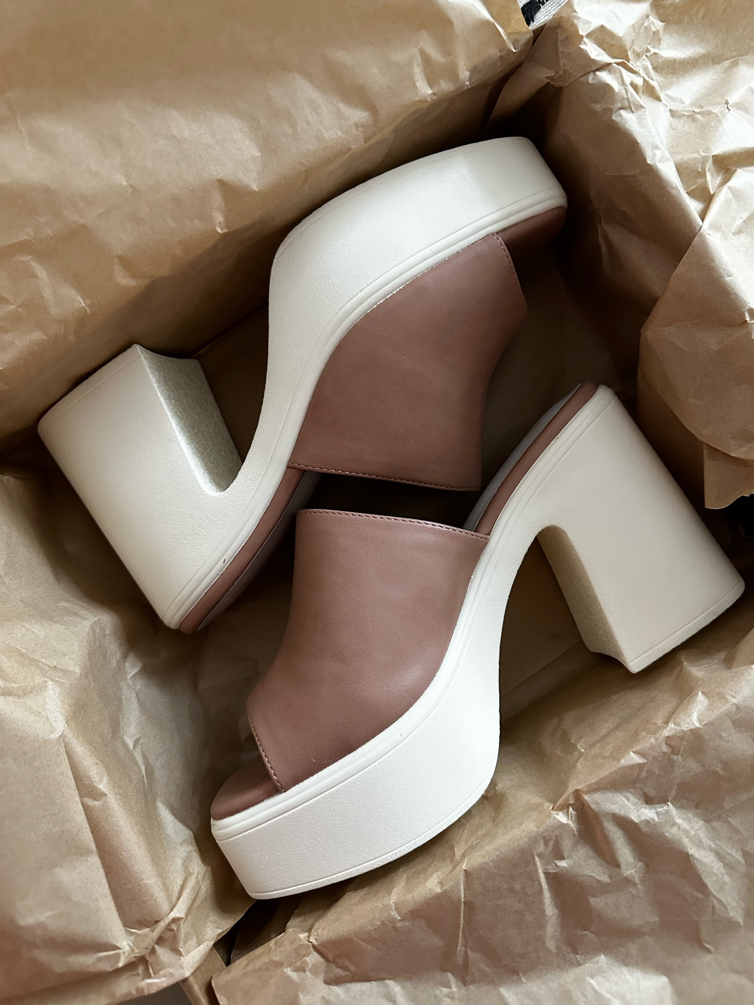 Needed a simple slip on heel for
summer and found the perfect pair! They’re the perfect heel height, light weight, vegan leather & just an overall perfect 👡. The toe area is square shaped to which I love! True to size, I got a 7.5. 

#LTKShoeCrush #LTKFindsUnder50