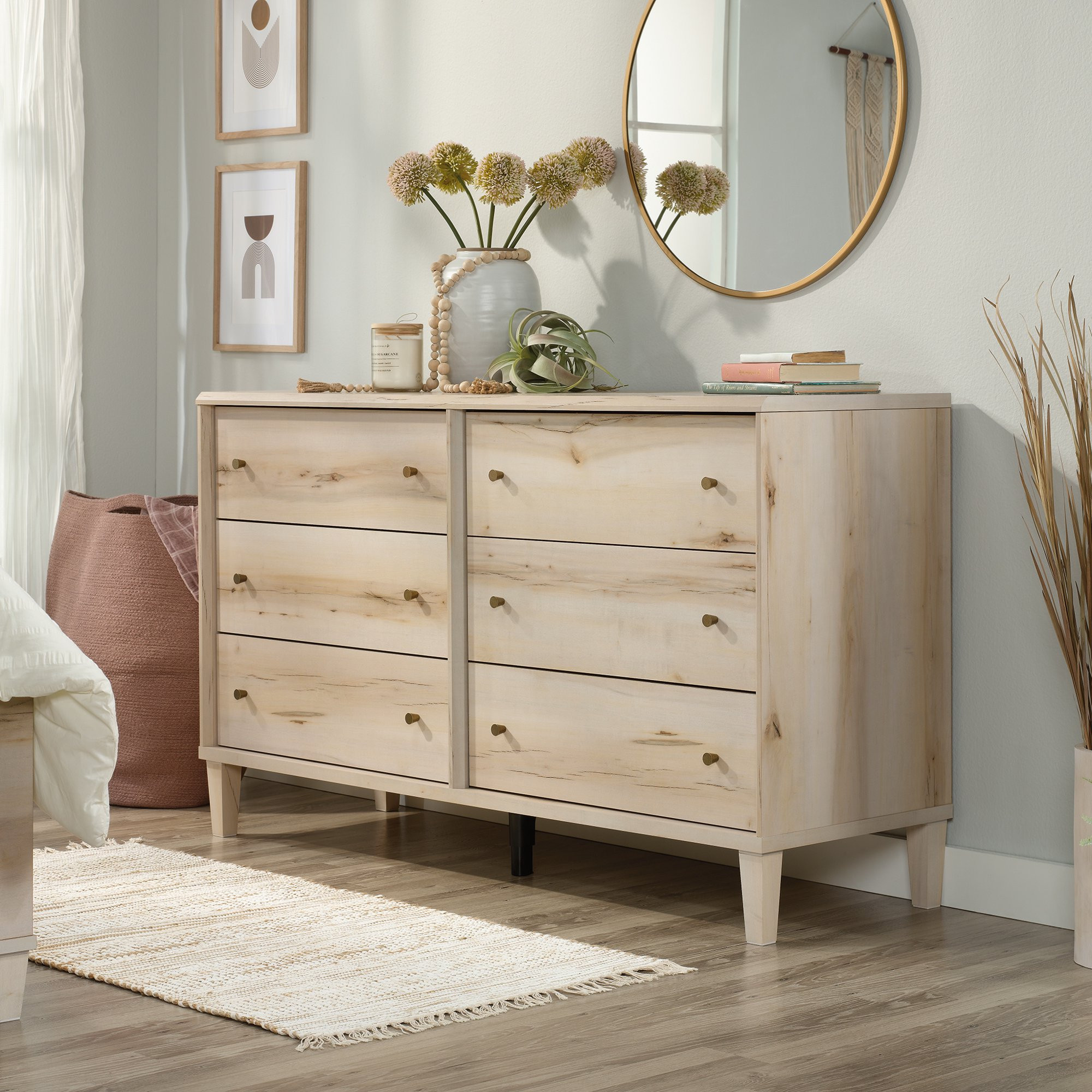 Sauder Willow Place 6-Drawer Dresser, Pacific Maple Finish | Walmart (US)
