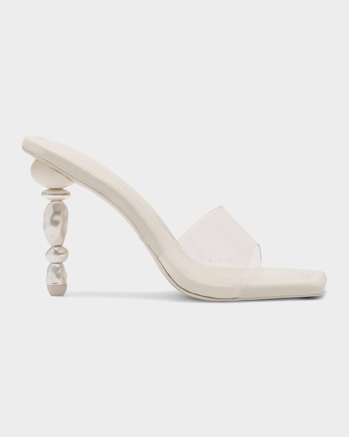 100mm Mahina Beaded-Heel Sandals | Neiman Marcus