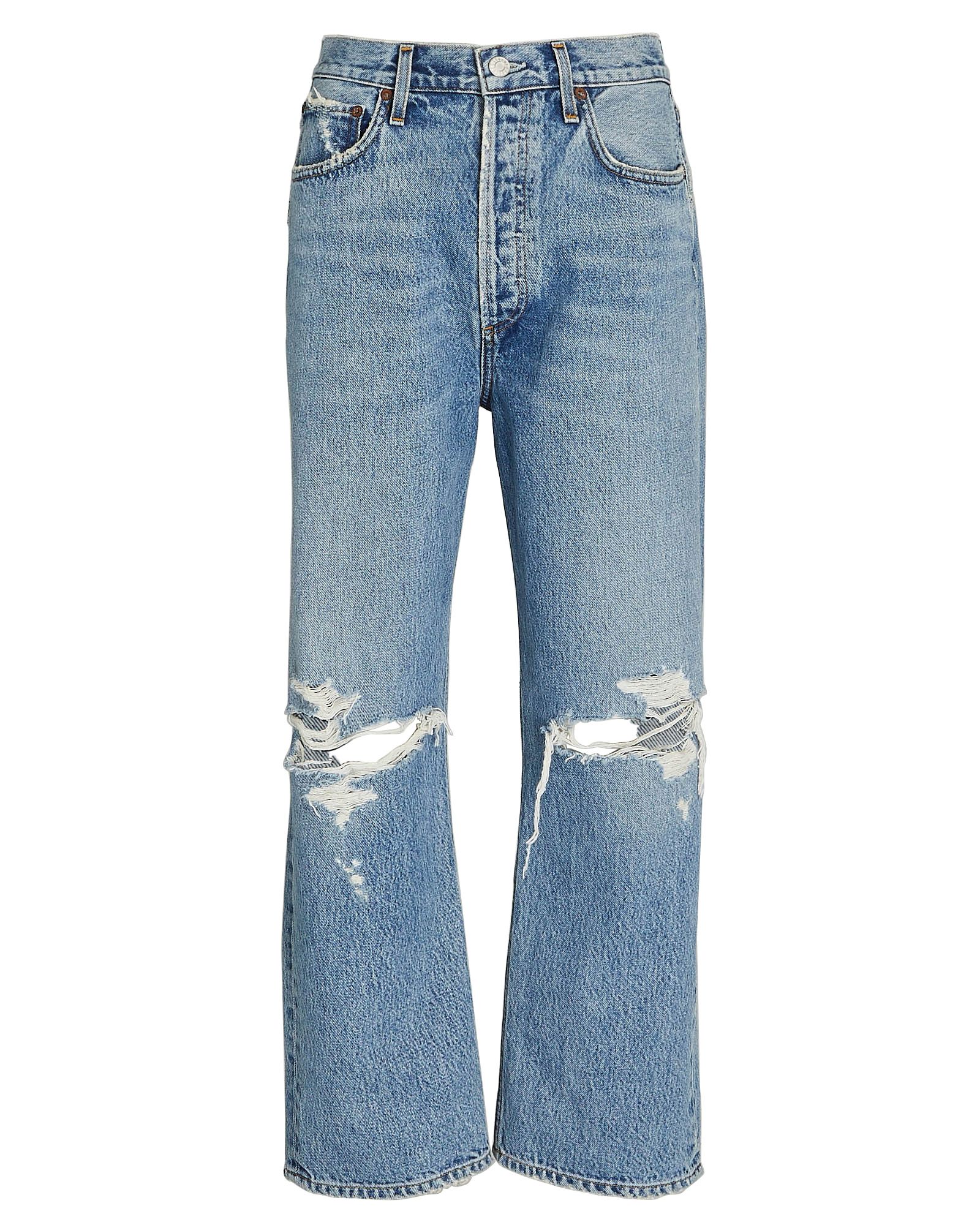 AGOLDE 90s Crop Distressed Jeans, Denim 27 | INTERMIX