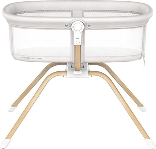 ANGELBLISS 3 in 1 Rocking Bassinet & Baby Bassinet Bedside Sleeper, One-Second Convert Travel Portable Bassinet Newborn Baby (White) | Amazon (US)