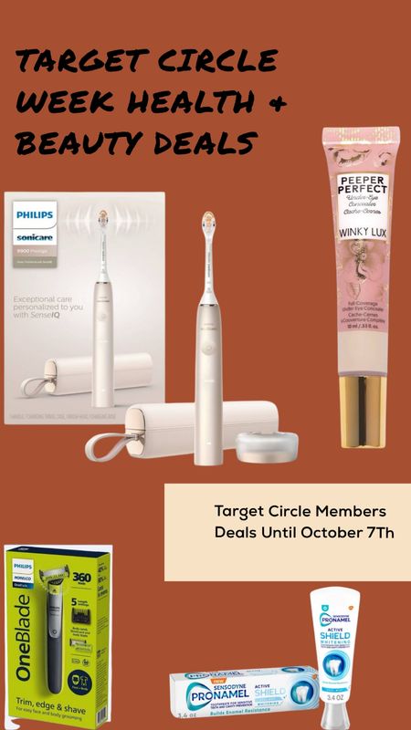 Target Circle Members Health & Beauty Deals only until October 7th! Already bought myself the Philips electric toothbrush. What’s your favorite item?! 🤎

#LTKsalealert #LTKHoliday #LTKGiftGuide