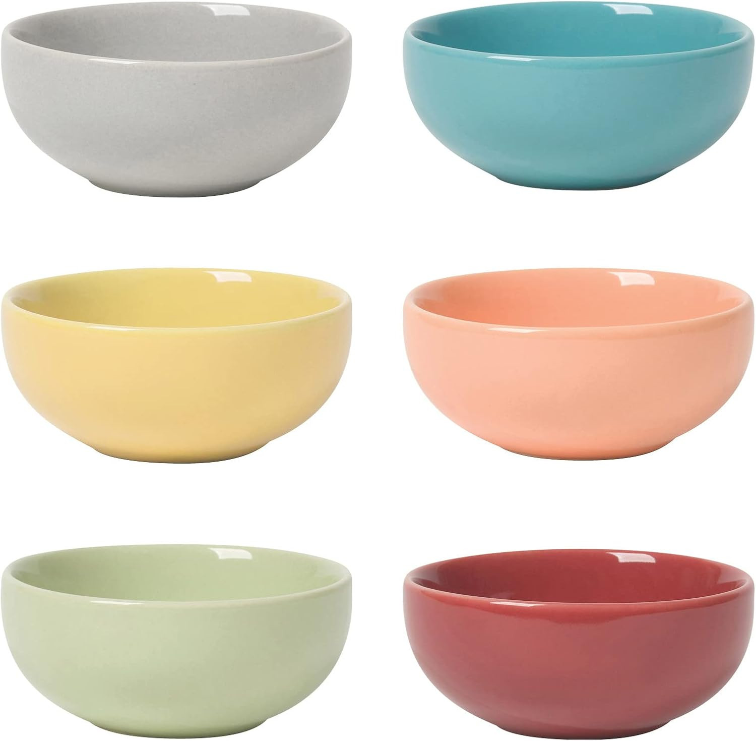 Now Designs Canyon Ceramic Pinch Bowl Set, Soy Sauce Dish, Set of 6, 2 oz | Amazon (US)