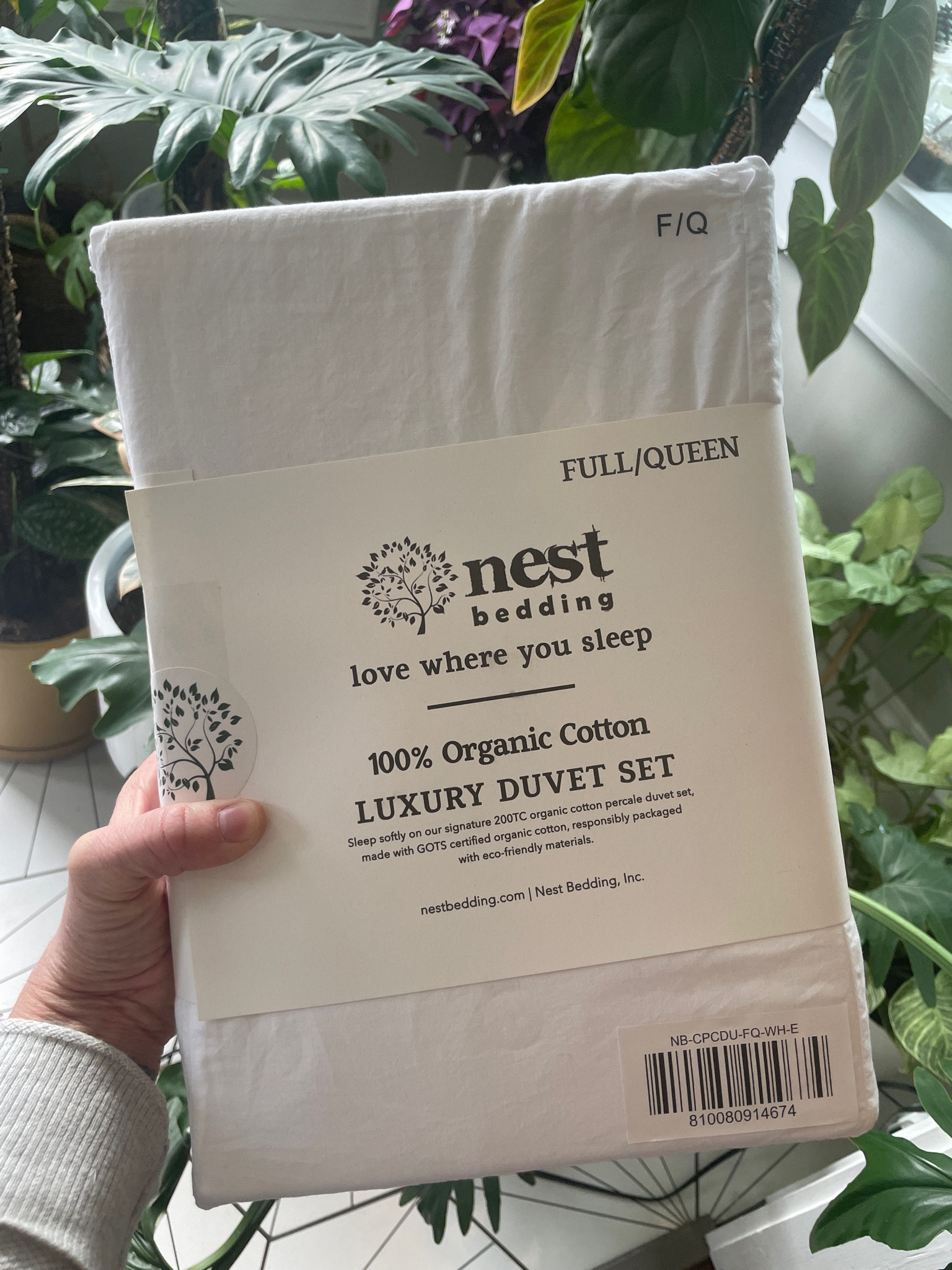 New organic duvet cover!! So cozy & soft! 