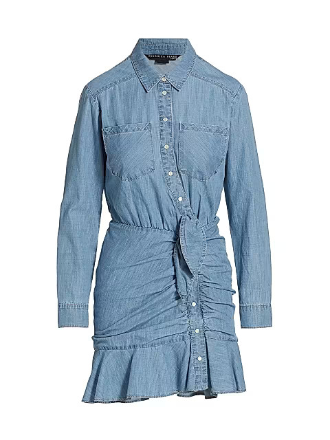 Valle Ruffled Chambray Dress | Saks Fifth Avenue