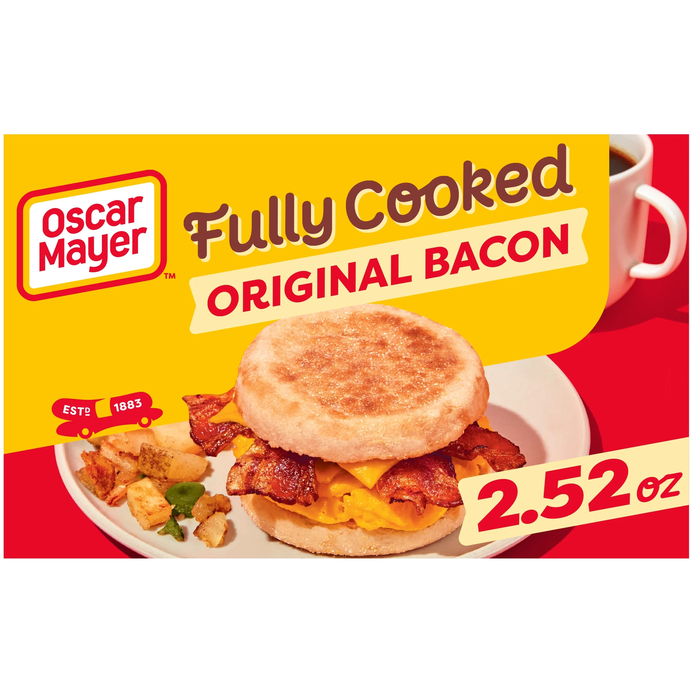 Oscar Mayer Fully Cooked Original Bacon, 2.52 oz Box | Walmart (US)