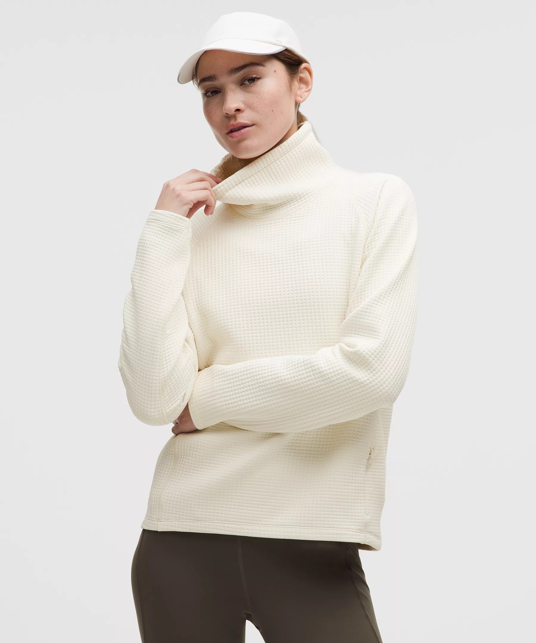 Waffle-Knit Funnel-Neck Long-Sleeve Shirt | Lululemon (US)