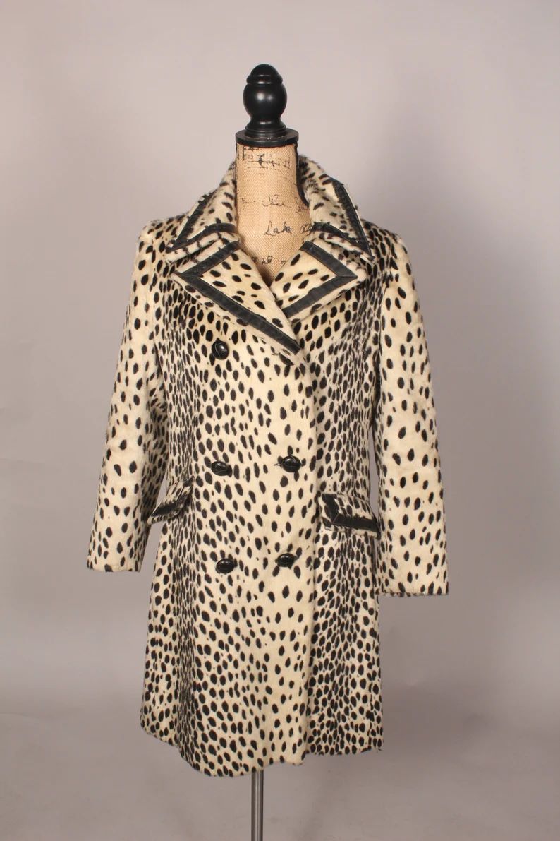 Faux Fur Coat Leopard Coat Leopard Print Coat 60s Leopard - Etsy Canada | Etsy (CAD)