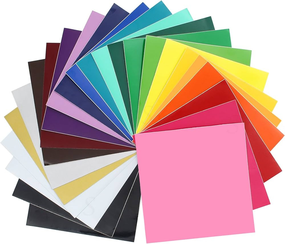 ORACAL 651 Glossy Vinyl - 24 Pack of Top Colors - 12" x 12" Sheets | Amazon (US)