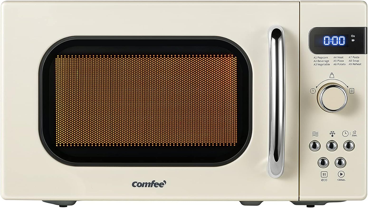 COMFEE' Retro Small Microwave Oven With Compact Size, 9 Preset Menus, Position-Memory Turntable, ... | Amazon (US)
