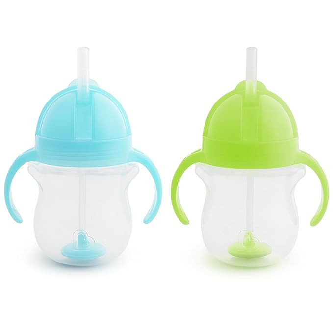 Munchkin Any Angle Sippy Cup for Toddlers, Weighted Straw Trainer Cup with Click Lock Lid, 7 Ounc... | Amazon (US)