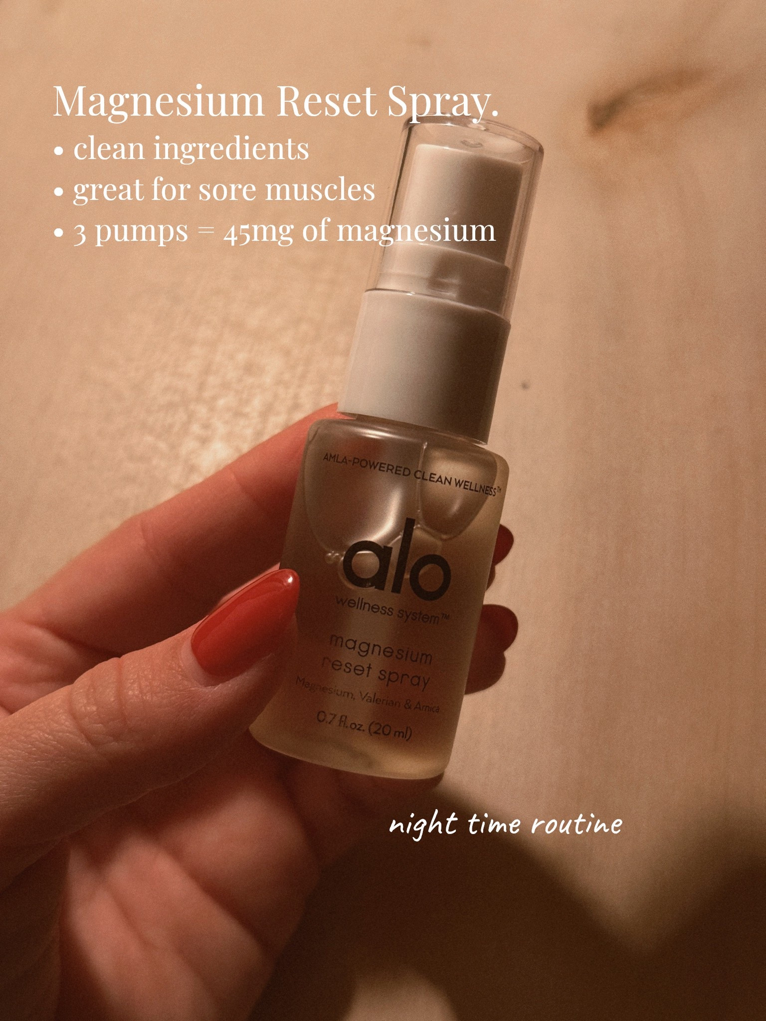 i love adding to my night time routine. Instant calm in a bottle.✨💆🏼‍♀️

Alo yoga • magnesium spray • bedtime essentials • on my nightstand 

#LTKHome #LTKselfcare #LTKgrwm
