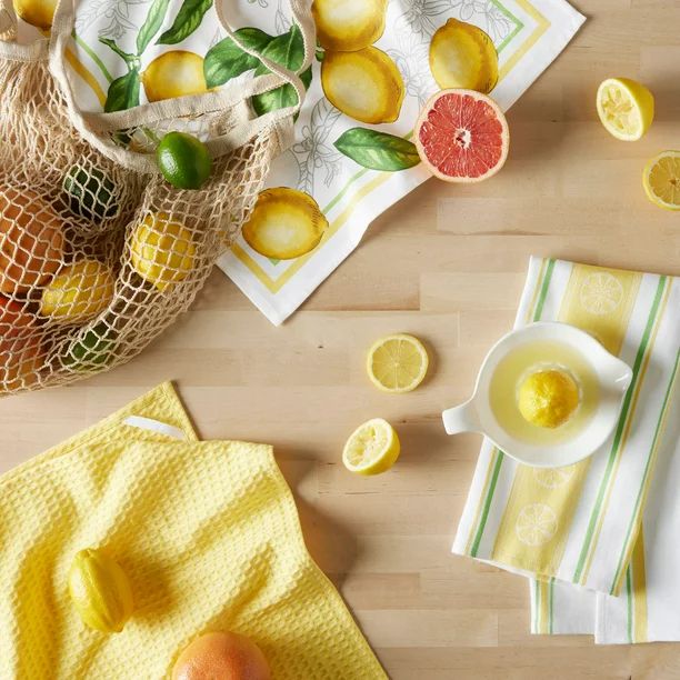 Martha Stewart Lots of Lemons Kitchen Towel Cotton Kitchen Towel Set, 3 Piece | Walmart (US)