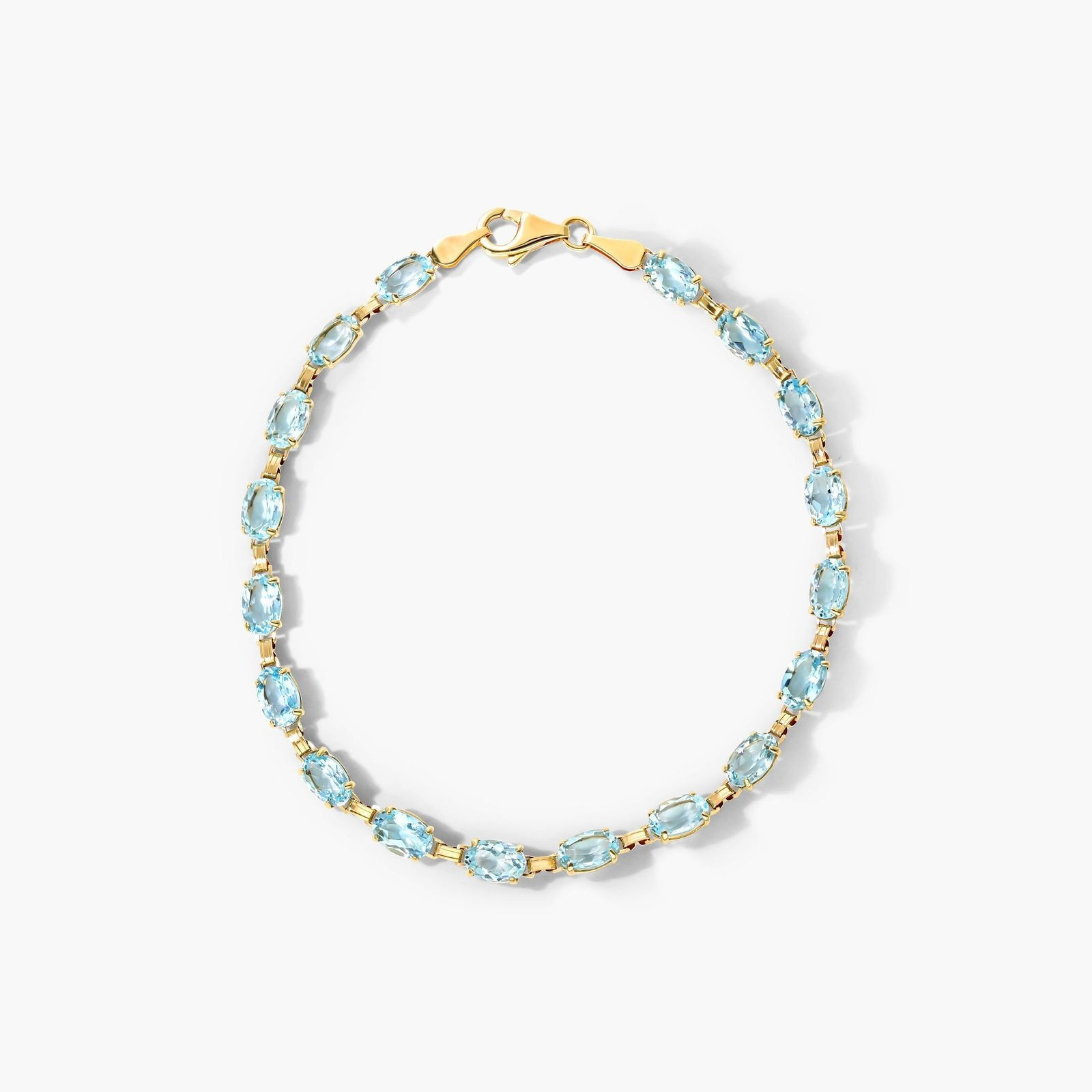 14K Yellow Gold Blue Topaz Line Bracelet-8328412y14 | JamesAllen