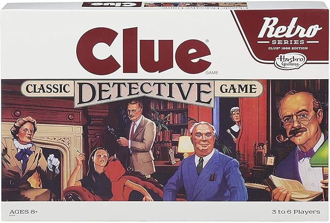 Hasbro Gaming Retro Series Clue 1986 Edition Board Game, Classic Mystery Games for Kids, Family B... | Amazon (US)