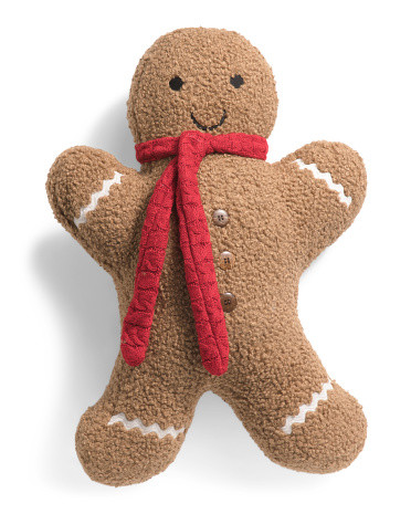 26x19 Oversized Gingerbread Man Pillow | Throw Pillows | Marshalls | Marshalls