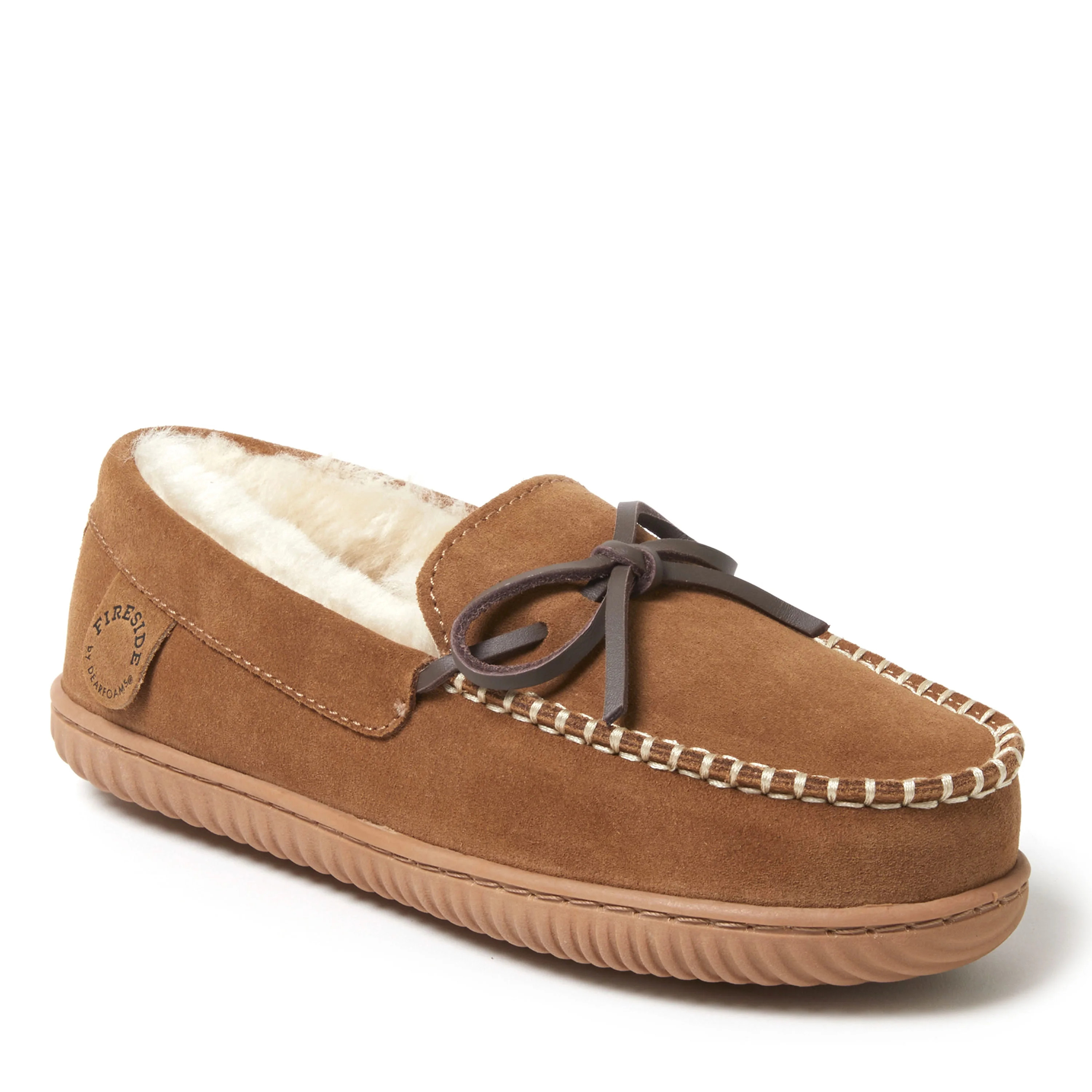 Fireside by Dearfoams Women's Alice Springs Genuine Shearling Moccasin Slipper | Walmart (US)