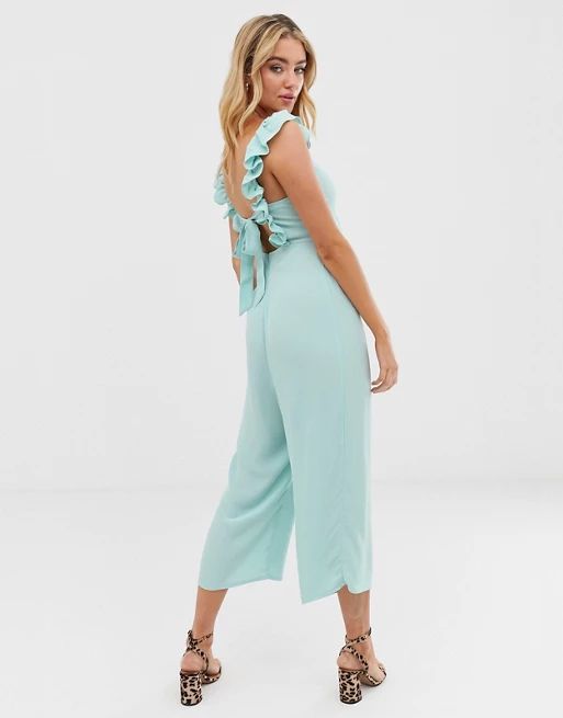 ASOS DESIGN frill strappy cullote jumpsuit | ASOS US