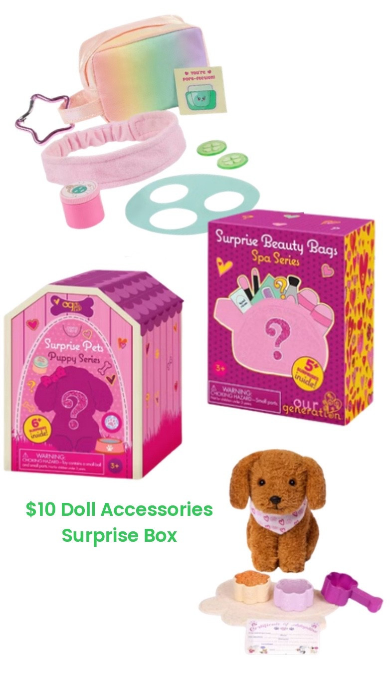 $10 Our Generation doll surprise boxes perfect for American Girl Dolls and baby doll accessories! 

#LTKGiftGuide #LTKHoliday #LTKKids