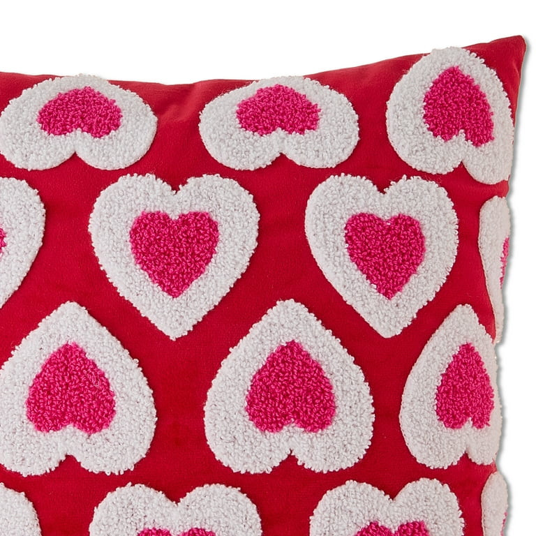 Checkered Heart Decorative Pillow, Multicolor, Valentine's Day by Way To Celebrate | Walmart (US)