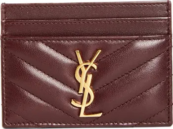 Cassandra Matelassé Leather Card Case | Nordstrom