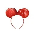 Disney- Minnie Mouse Girl's/ Tween Red Glitter Bow Ears Headband | Walmart (US)