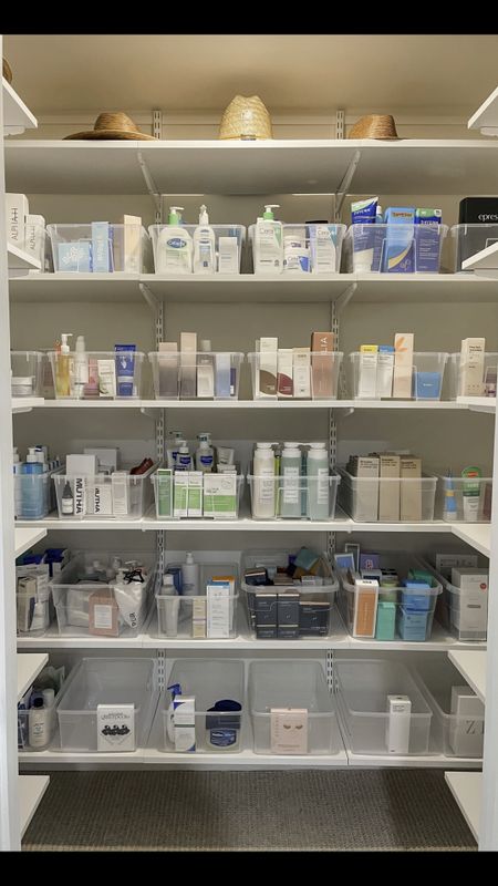 Elfa is 35% off right now!

This skincare and beauty closet belongs to a dermatologist who, in addition to working in a busy practice, shares skincare education through online content. Previously she was storing everything on three shelves that weren’t really cutting it. I added three sections of wall-mounted solid shelving to really max out the space and then we categorized everything by brand from A-Z.

Now that we know what / how much needs to be contained, we’re deciding on permanent containment. And containment she can grow and edit along the way. That will come in phase two but I’d say we’re already in love with the progress! 🤍

#LTKhome #LTKsalealert