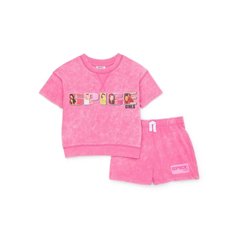 Spice Girls Toddler Short-Sleeve Sweatshirt and Shorts Set, 2-Piece, Sizes 12M-5T | Walmart (US)