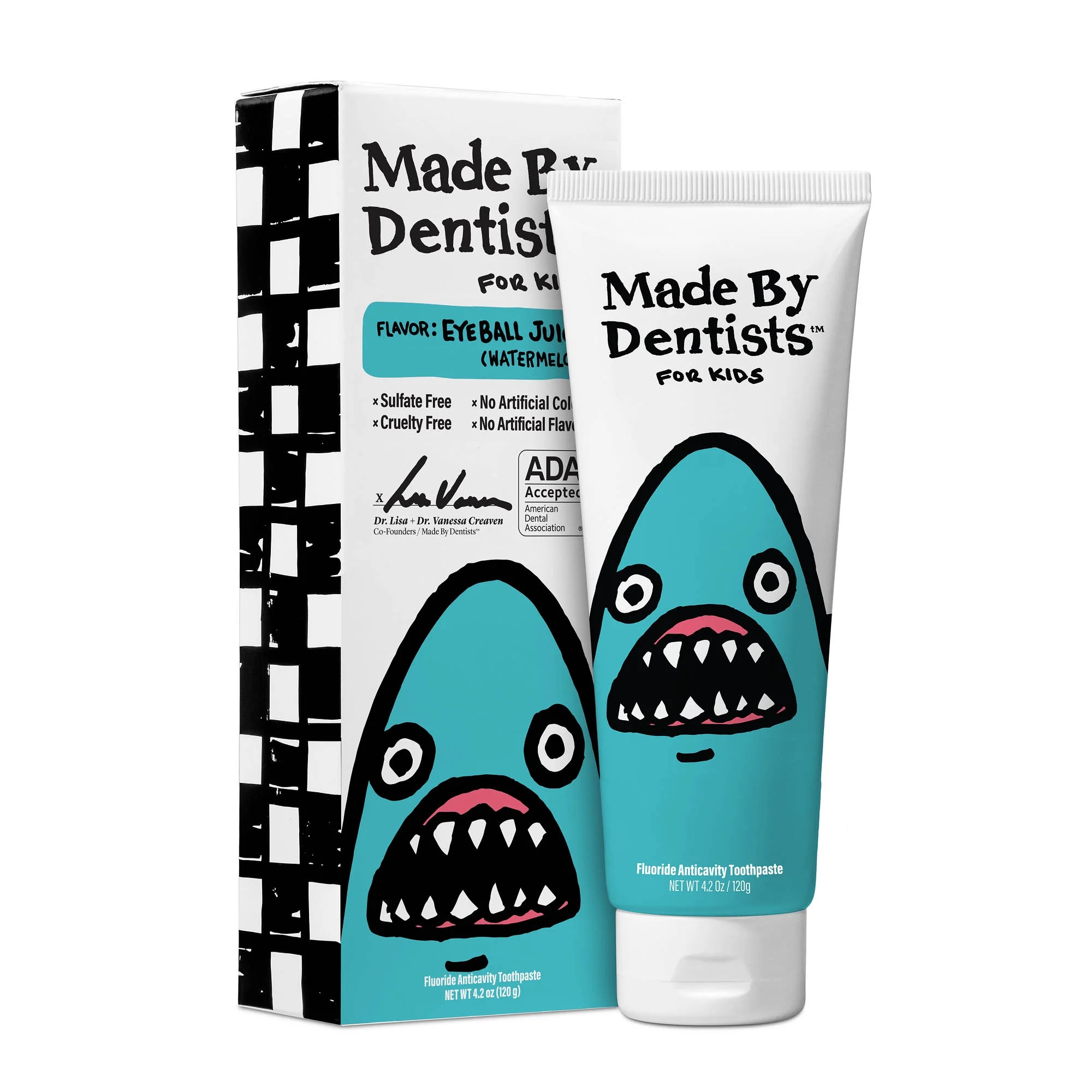 Made by Dentists Pasta Dental con Fl\u00faor para Ni\u00f1os Anticaries de Tibur\u00f3n, Sand\u00... | Walmart (US)