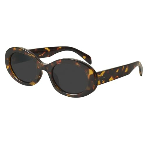 mosanana Oval Retro Trendy Sunglasses for Women 90s Style MS52371 | Amazon (US)