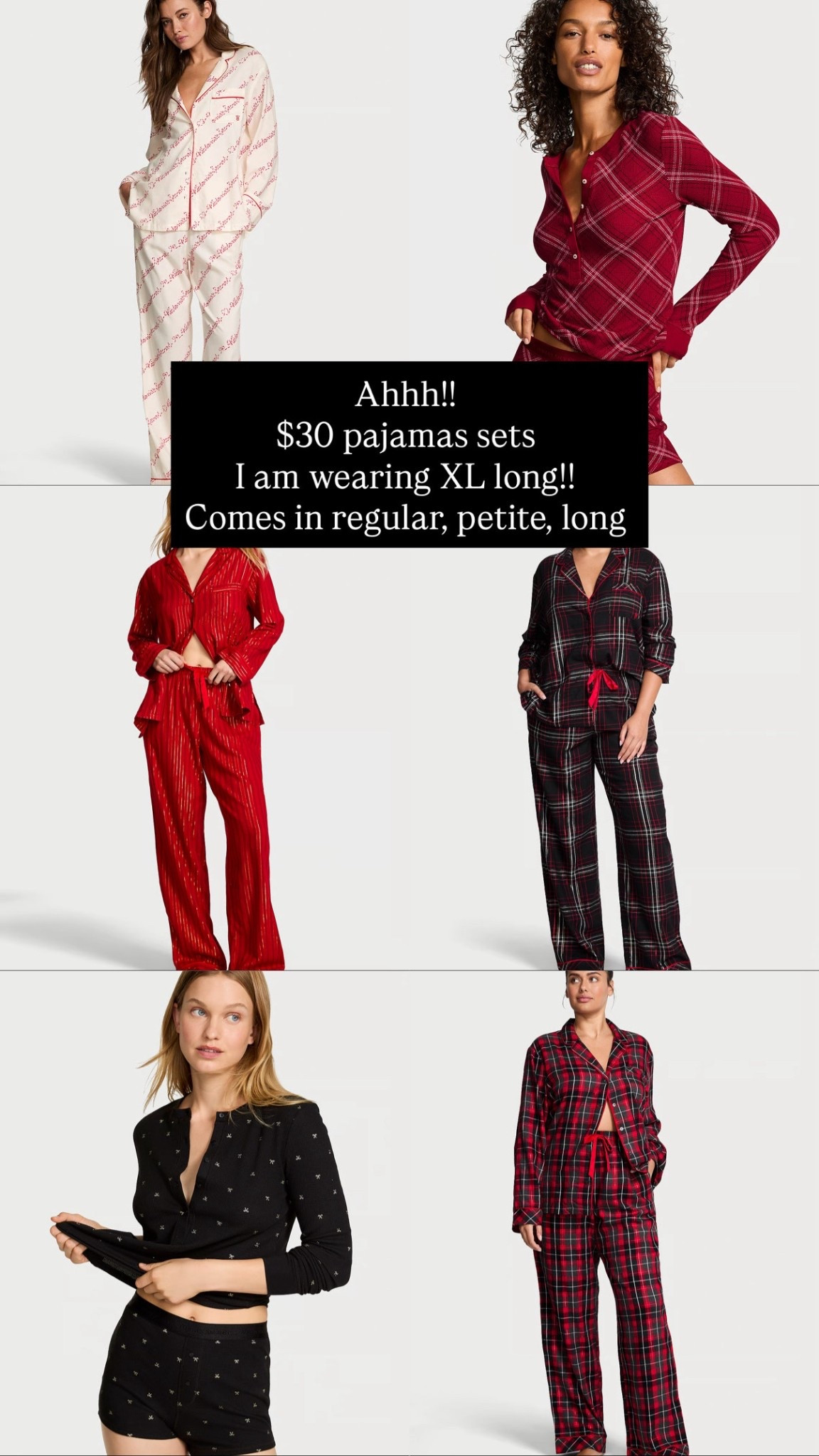 Love these $30 pajama sets!!! 😍 I am wearing xl long for oversized but large long will fit too. Sale only for two days 

#LTKFindsUnder50 #LTKTall #LTKSaleAlert