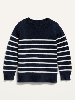 Striped Crew-Neck Pullover Sweater for Toddler Boys | Old Navy (CA)