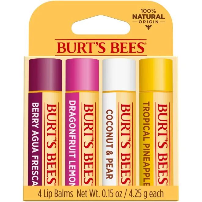 Burt's Bees Lip Balm Tropical Assortment 4 Pack | Burt's Bees
