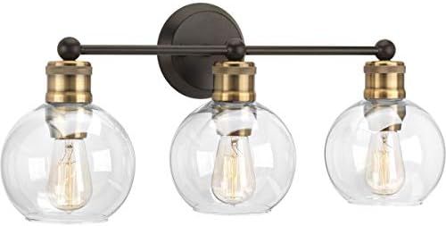 Progress Lighting P300051-020 Hansford Collection Vintage Bath Vanity Light, Three, Bronze | Amazon (US)