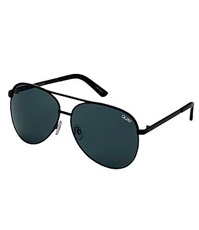 Quay Australia Vivienne Oversized Aviator Sunglasses - Black/Smoke | Dillards