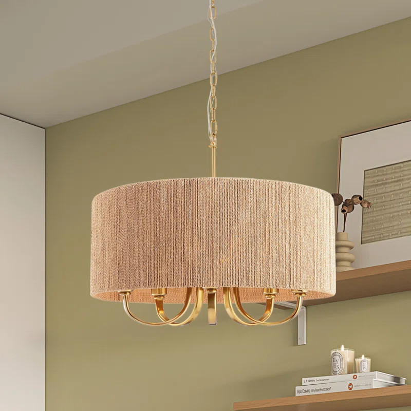 Beachcrest Home Stephane 5 - Light Drum Drum Chandelier with Wrought Iron Accents & Reviews - Way... | Wayfair North America