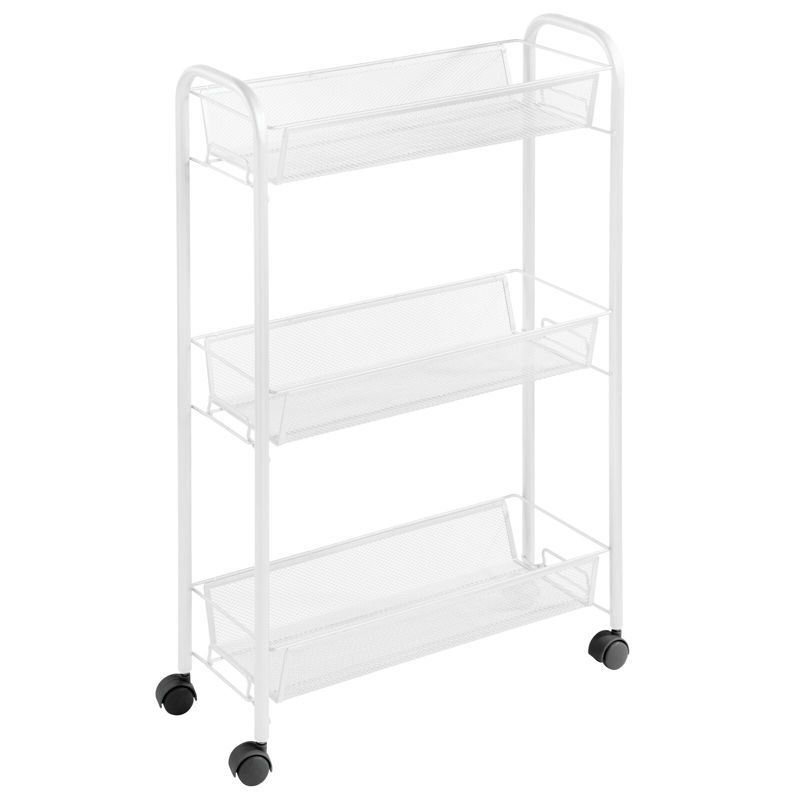 mDesign Portable Metal Rolling Laundry Utility Cart | Target