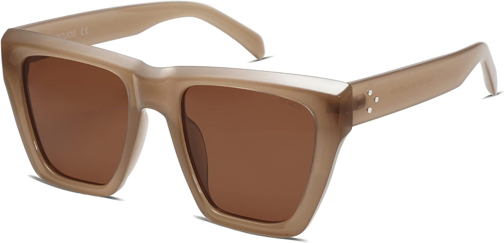 Vintage Oversized Square Cat Eye Polarized Sunglasses for Women Trendy Fashion Cateye Style Sungl... | Amazon (US)