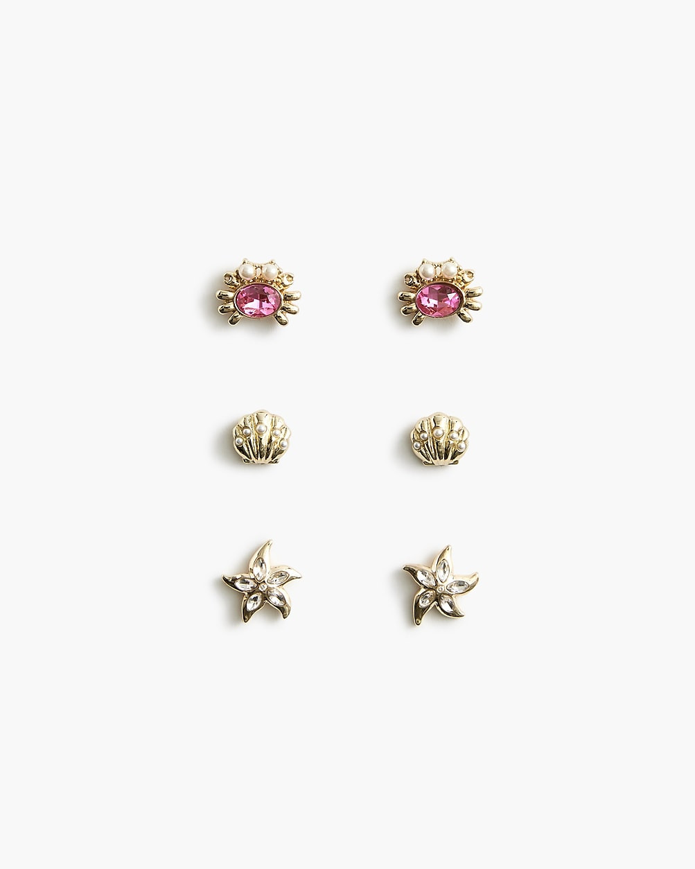 Sea critter earrings set-of-three | J.Crew Factory
