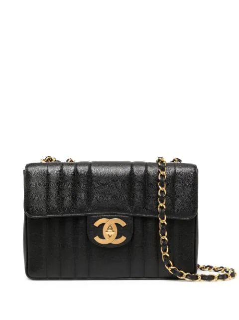 Chanel Pre-Owned 1995 Mademoiselle Classic Flap Jumbo Shoulder Bag - Farfetch | Farfetch Global