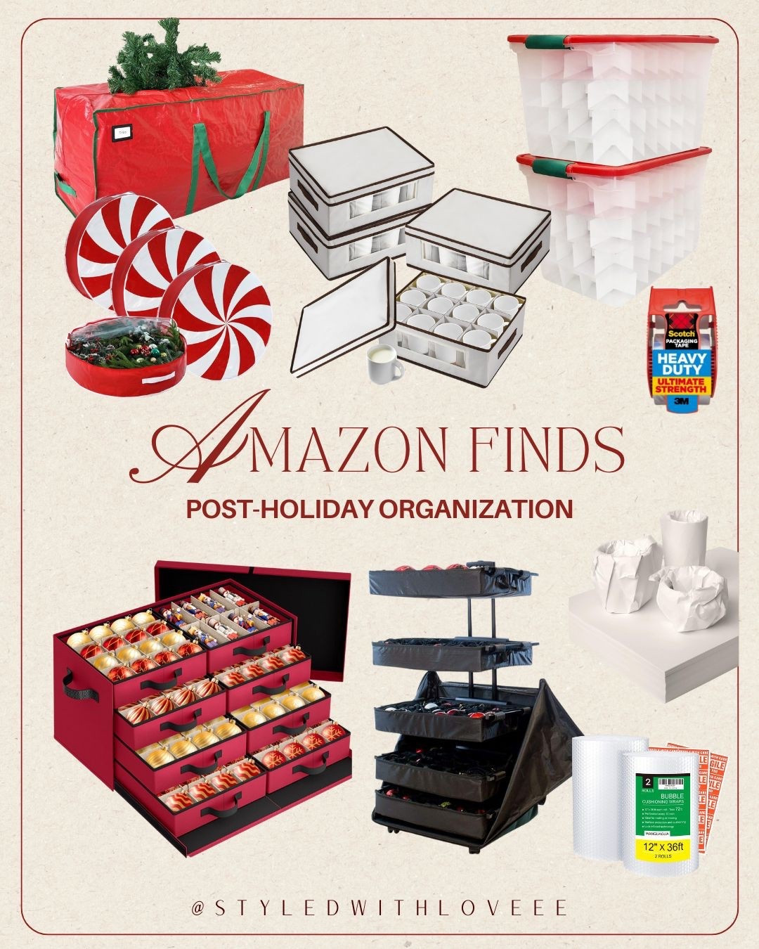 The holidays may be over, but the cleanup is just getting started ✨
These Amazon finds make post-holiday organizing so much easier from ornaments to wrapping paper and everything in between.
Saving these for next year = less stress, more space 🤍