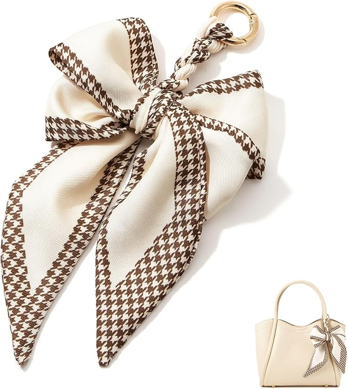 Bow Purse Charms Women Cute Designer Keychain Scarf Bag Charms for Handbags Tote Bag Accessories ... | Amazon (US)