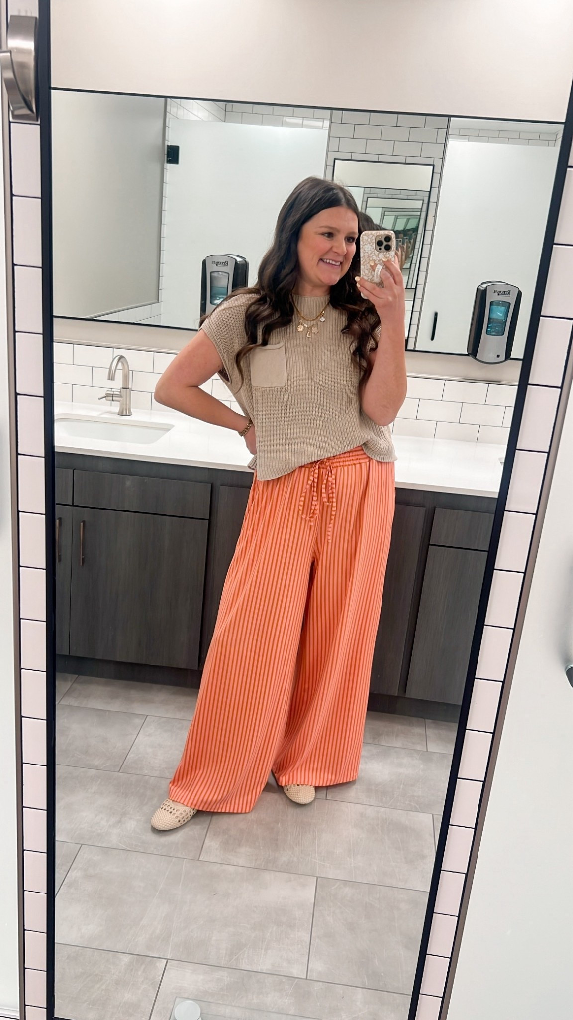 I could wear this outfit to work on repeat. It’s so comfy, I love the fun spring vibe and it’s cute! I always get compliments on it. 

Top is from a set (that I love), wearing M (tts). For the pants, I would def size up. I’m in an XL. I could probably do a large, but atleast go 1 size up! 

Work outfits / business casual workwear / comfy workwear / mom workwear / spring outfits / affordable fashion / striped pants / comfy pants / flowy pants / spring pants / mom outfits / comfy mom outfits / comfy outfits / mom work outfit /  mom style / working mom style / spring work outfit

#LTKmomlife #LTKWorkwear #LTKootd