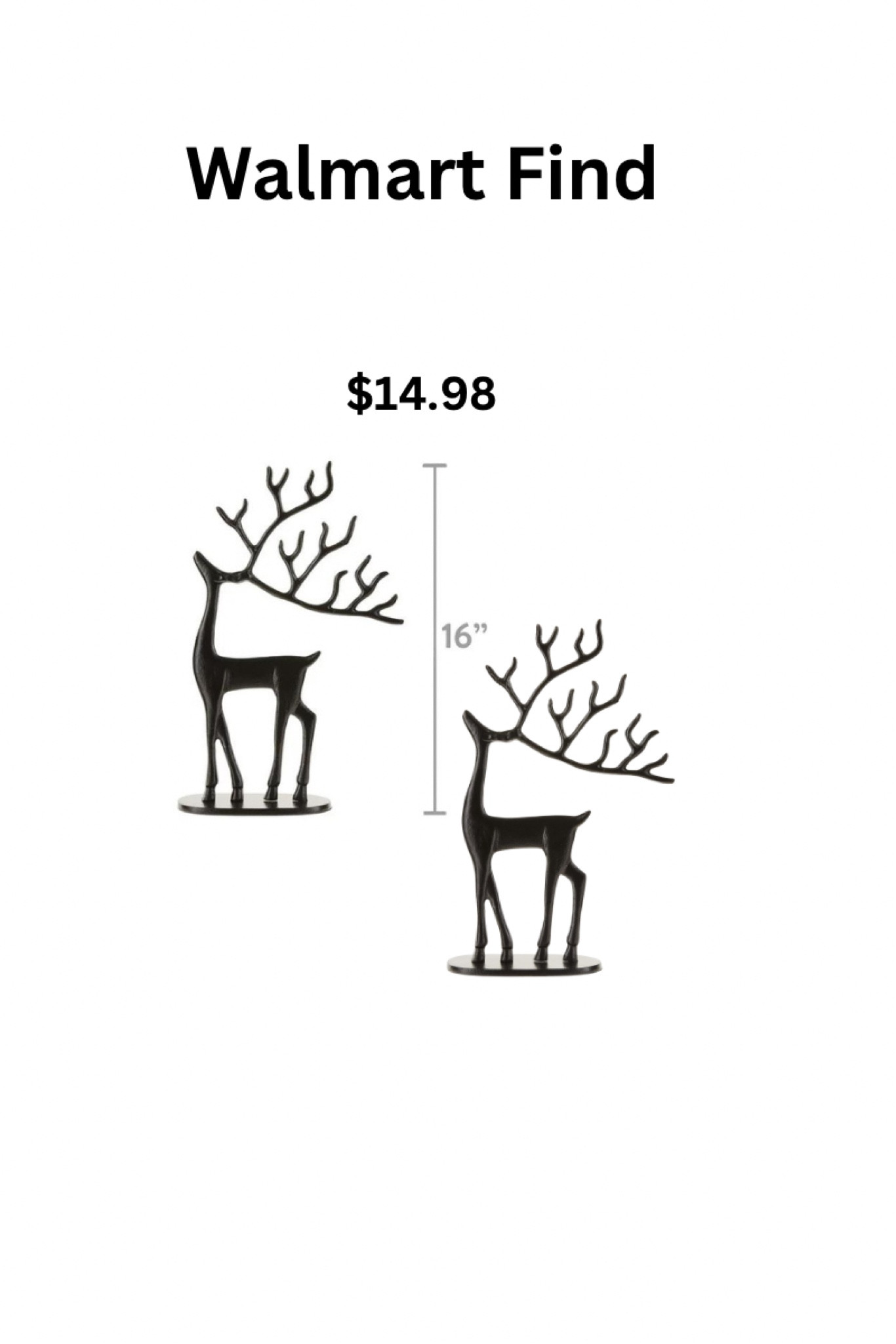 Ruunnnnn before it’s gone. Christmas decor. Holiday decor. Reindeer in black finish. 

#LTKhome #LTKHoliday #LTKHolidaySale